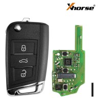 5pcs Xhorse XSMQB1EN Universal Smart Remote Key MQB Filp 3 Buttons Proximity English for VVDI2/ Mini Key Tool