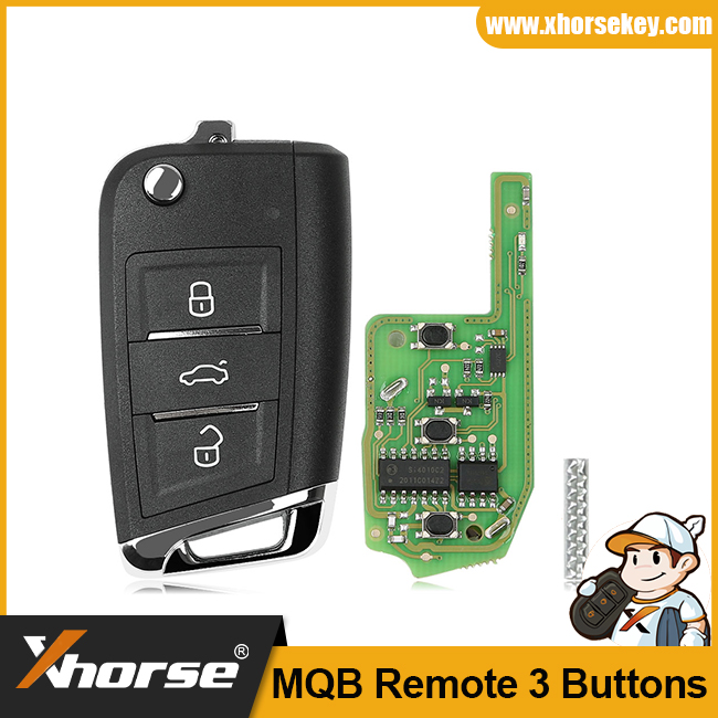 XHORSE XEMQB1EN Super Remote Key MQB Style 3 Buttons with Built-in Super Chip English Version 5pcs/lot