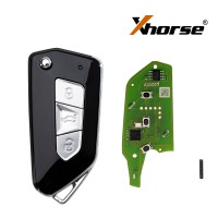 Xhorse XKGA82EN Electroplated Matte 3 Buttons Universal Wired Remote Key GA08 Style 5pcs/lot