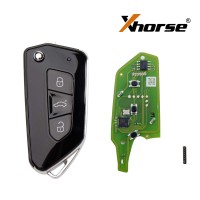 XHORSE XKGA81EN All Black 3 Buttons Universal Wired Remote Key GA08 Style 5pcs/lot