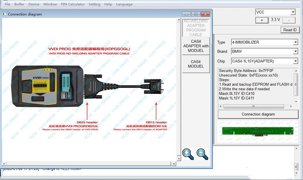 Xhorse XDNP12GL BMW CAS4/CAS4+ Solder Free Adapter