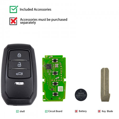 Xhorse XSTO01EN TOY.T Smart Key for Toyota XM38 with Key Shell Support 4D 8A 4A All in One