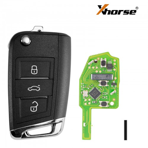 5pcs Xhorse XSMQB1EN Universal Smart Remote Key MQB Filp 3 Buttons Proximity English for VVDI2/ Mini Key Tool