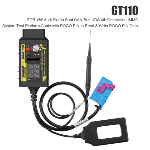 GODIAG GT110 FOR VW Audi Skoda Seat CAN-Bus UDS 4th Generation IMMO System Test Platform Cable with POGO PIN to Read & Write POGO PIN Data