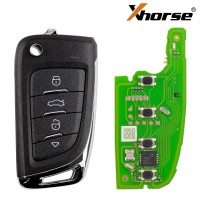 Xhorse XKM800EN Universal Flip Wire Remote Key Knife Style 4 Buttons 5pcs/lot