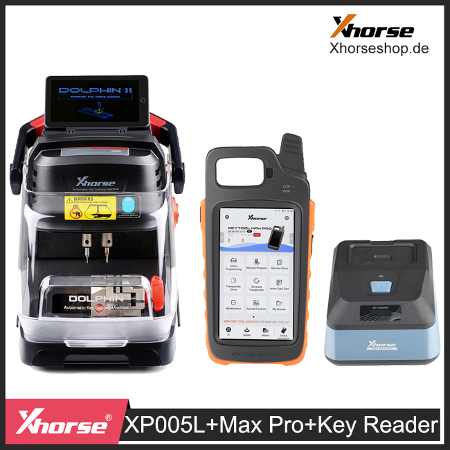 2024 Xhorse Dolphin XP-005L Key Cutting Machine Plus VVDI Key Tool Max Pro with Key Reader