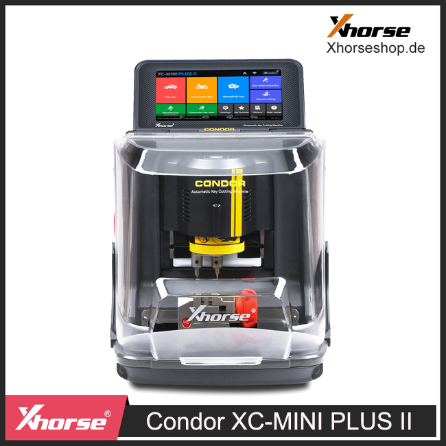 2024 XHORSE Condor XC-MINI PLUS II Automatic Key Cutting Machine Support Car/ Motorbike/ House Keys with M3 and M5 Clamps