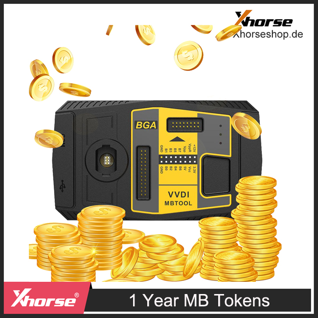 [24Hours Activated] 1 Year Unlimited Tokens for Xhorse VVDI MB BGA Tool BENZ Password Calculation