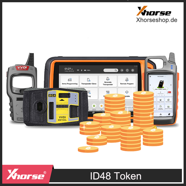 [24Hours Add] 1 Token for 48 and ID48 96bit Clone for Xhorse VVDI2/ Key Tool Plus/ Mini VVDI Key Tool/ Key Tool Max