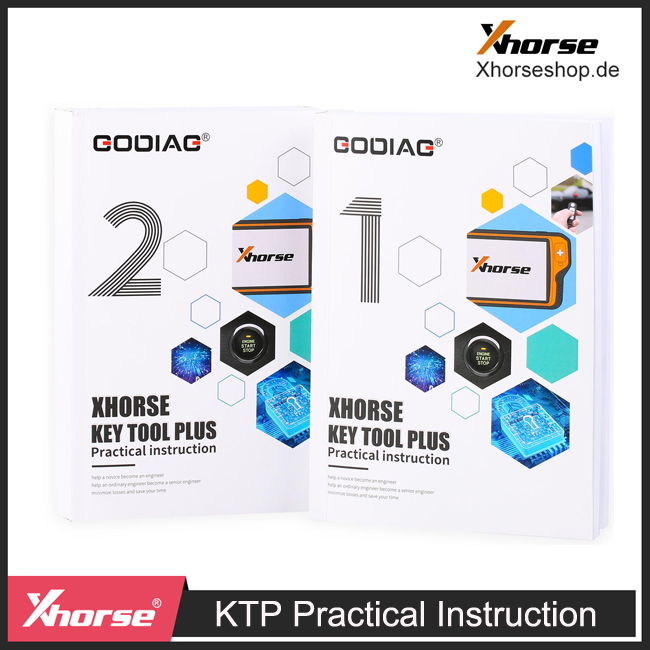 GODIAG Key Tool Plus Practical Instruction 1&2 Two Books for Locksmith or Vehicle Maintenance Engineer