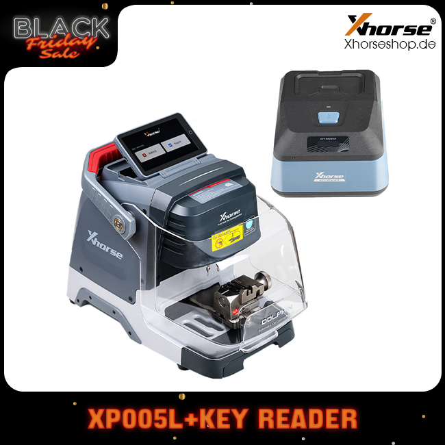 2024 Xhorse Dolphin XP-005L XP005L Automatic Key Cutting Machine Plus Key Reader Optical Key Bitting Recognition