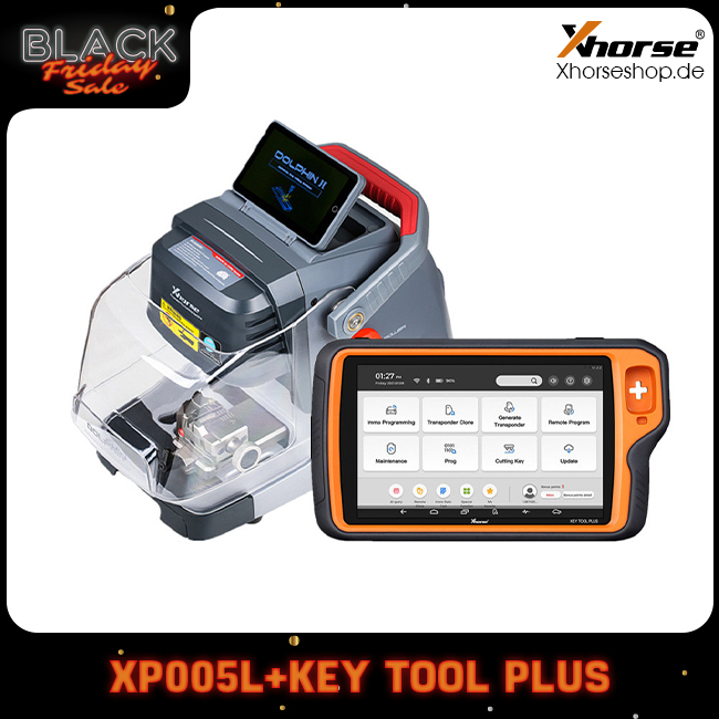 2024 Xhorse Dolphin II XP-005L XP005L Key Cutting Machine Plus VVDI Key Tool Plus Get One BGA Token Free Everyday