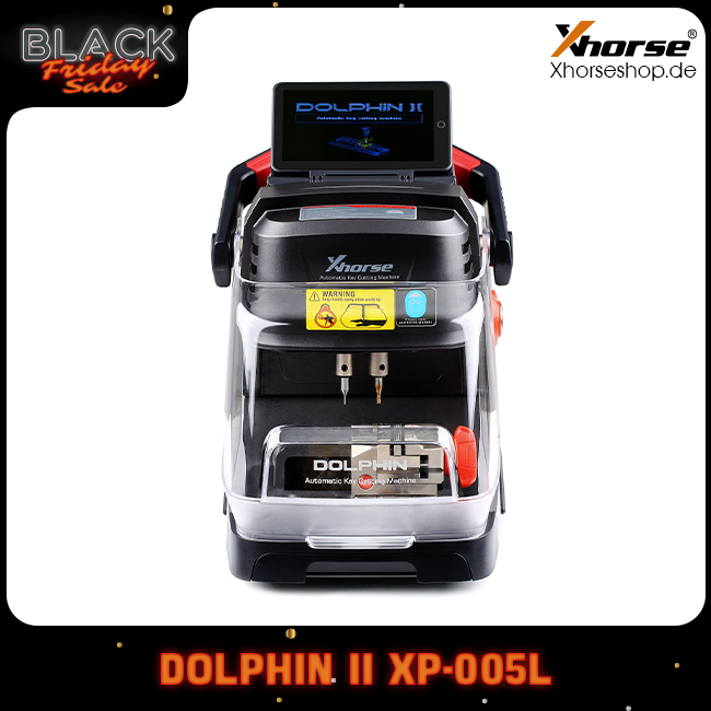 2024 Xhorse Dolphin II XP-005L XP005L High Sec Portable Key Cutting Machine for All Key Lost with Adjustable Touch Screen