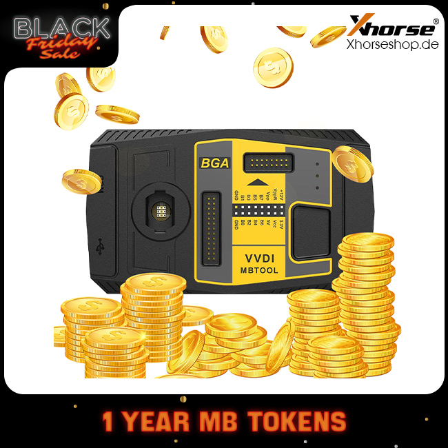 [24Hours Activated] 1 Year Unlimited Tokens for Xhorse VVDI MB BGA Tool BENZ Password Calculation