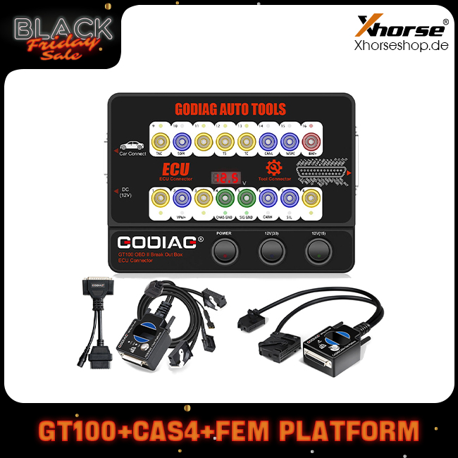 GODIAG GT100 Breakout Box ECU Tool with BMW CAS4 CAS4+ and FEM BDC Test Platform Support All Key Lost