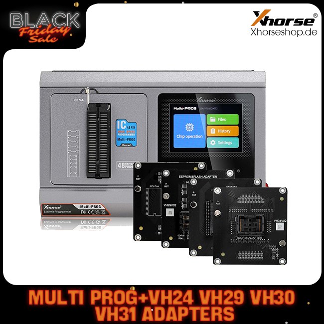 Xhorse VVDI Multi Prog Programmer with VH24 SOP44 & TSOP48+VH29 EEPROM & FLASH+VH30 SOP44+VH31 TSOP48 EEPROM Adapters