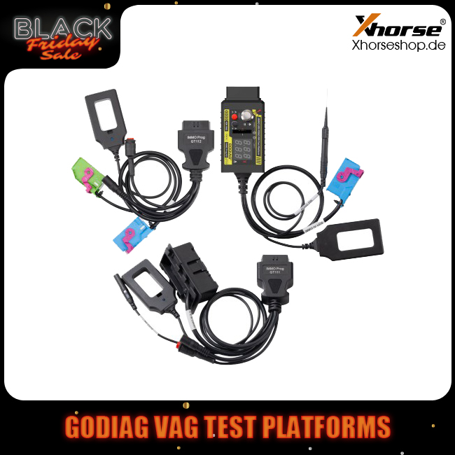 2024 GODIAG VAG Test Platforms GT112 K-Line with GT111 CAN-Bus and GT110 CAN-Bus UDS With Pogo Pin For VAG 2nd/3rd/3.5th/4th Generation Dashboard IMMO