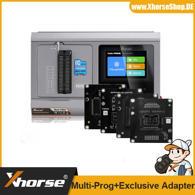 Xhorse VVDI Multi Prog Programmer with VH24 SOP44 & TSOP48+VH29 EEPROM & FLASH+VH30 SOP44+VH31 TSOP48 EEPROM Adapters