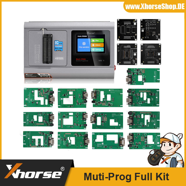 Xhorse Multi Prog Multi-Prog Programmer with VH24 VH29 VH30 VH31 Adapters and MQB48 XDNPM3GL 13 Full Set Adapters